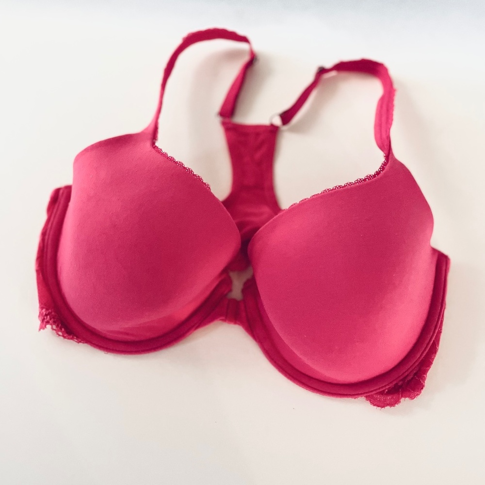 Body by Victorias Secret hot pink front close bra 34DD